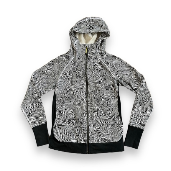 🌊🦄 Lululemon SeaWheeze 2016 Scuba Hoodie III Who Done It Black size 8 - Picture 2 of 5